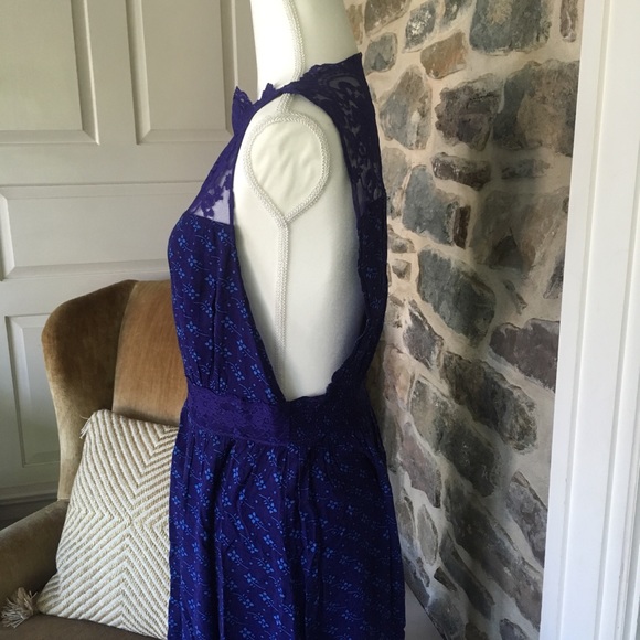 🌟 Free people floral lace open side dress large - Picture 3 of 8
